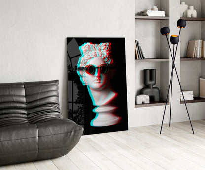 Apollo Bust Steampunk Goggles Glass Wall Art