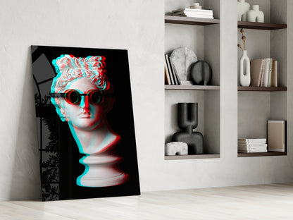 Apollo Bust Steampunk Goggles Glass Wall Art
