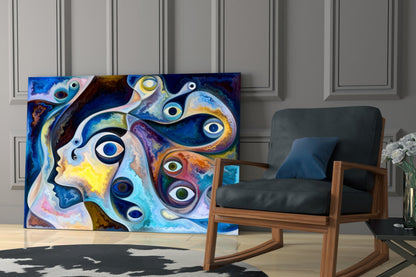 Marbled Eyes Abstract Glass Wall Art