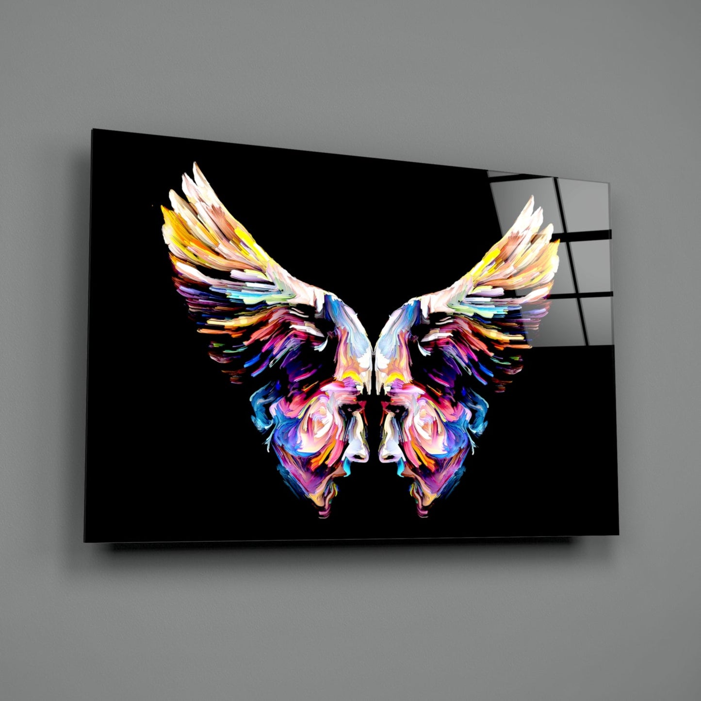 Angel Wings Glass Wall Art