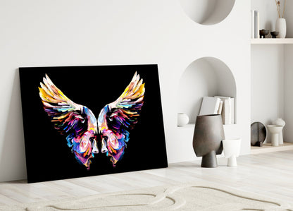 Angel Wings Glass Wall Art