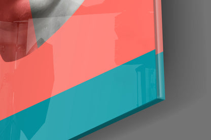 Apollo Bust Pop Art Glass Wall Art