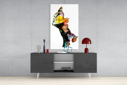 Abstract Portrait Glass Wall Art