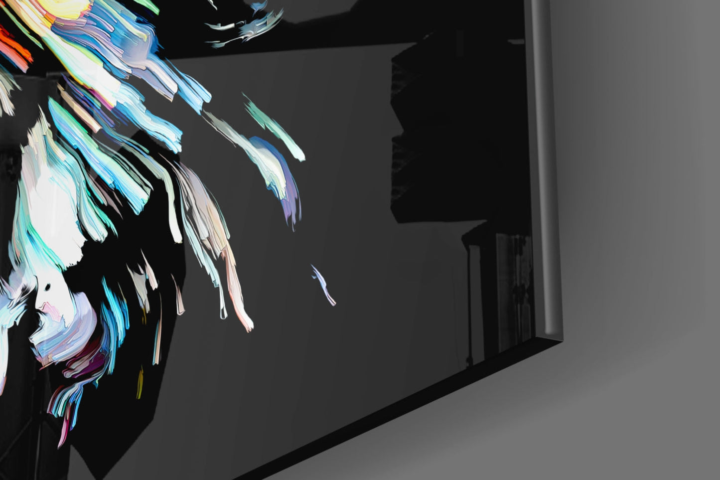 Colorful Portrait Abstract Glass Wall Art
