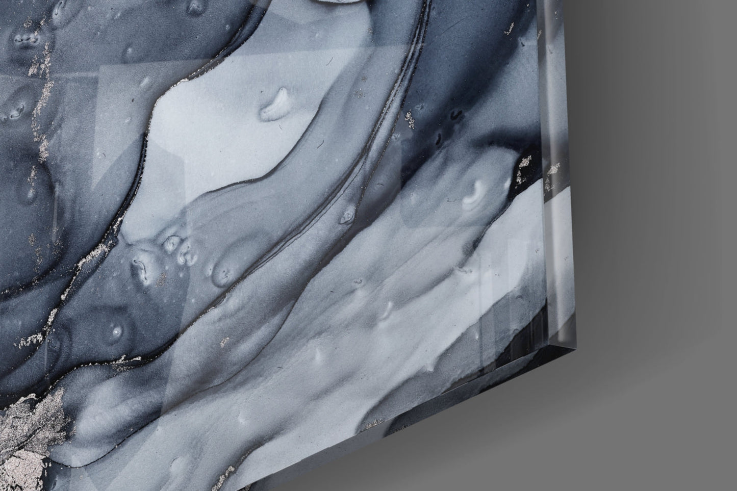 Storm Marble Glass Wall Art