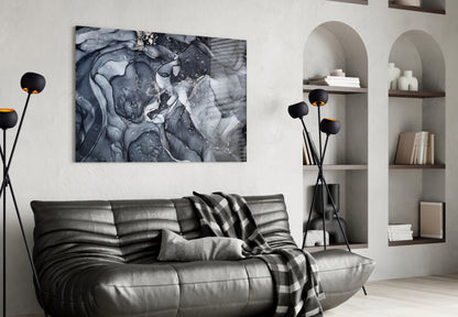 Storm Marble Glass Wall Art