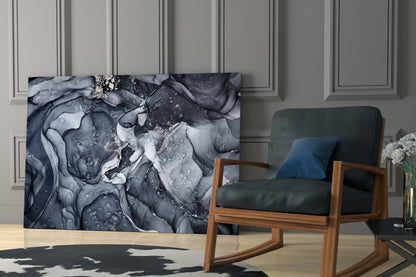 Storm Marble Glass Wall Art