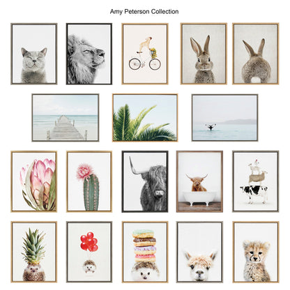 Sylvie Elephant Front and Back Framed Canvas Set by Amy Peterson Art Studio