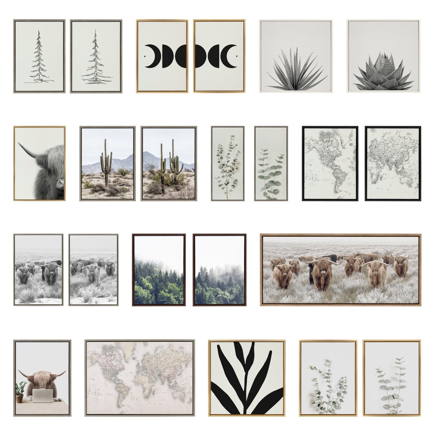 Sage Green Botanical Wall Art Set of 3 Prints