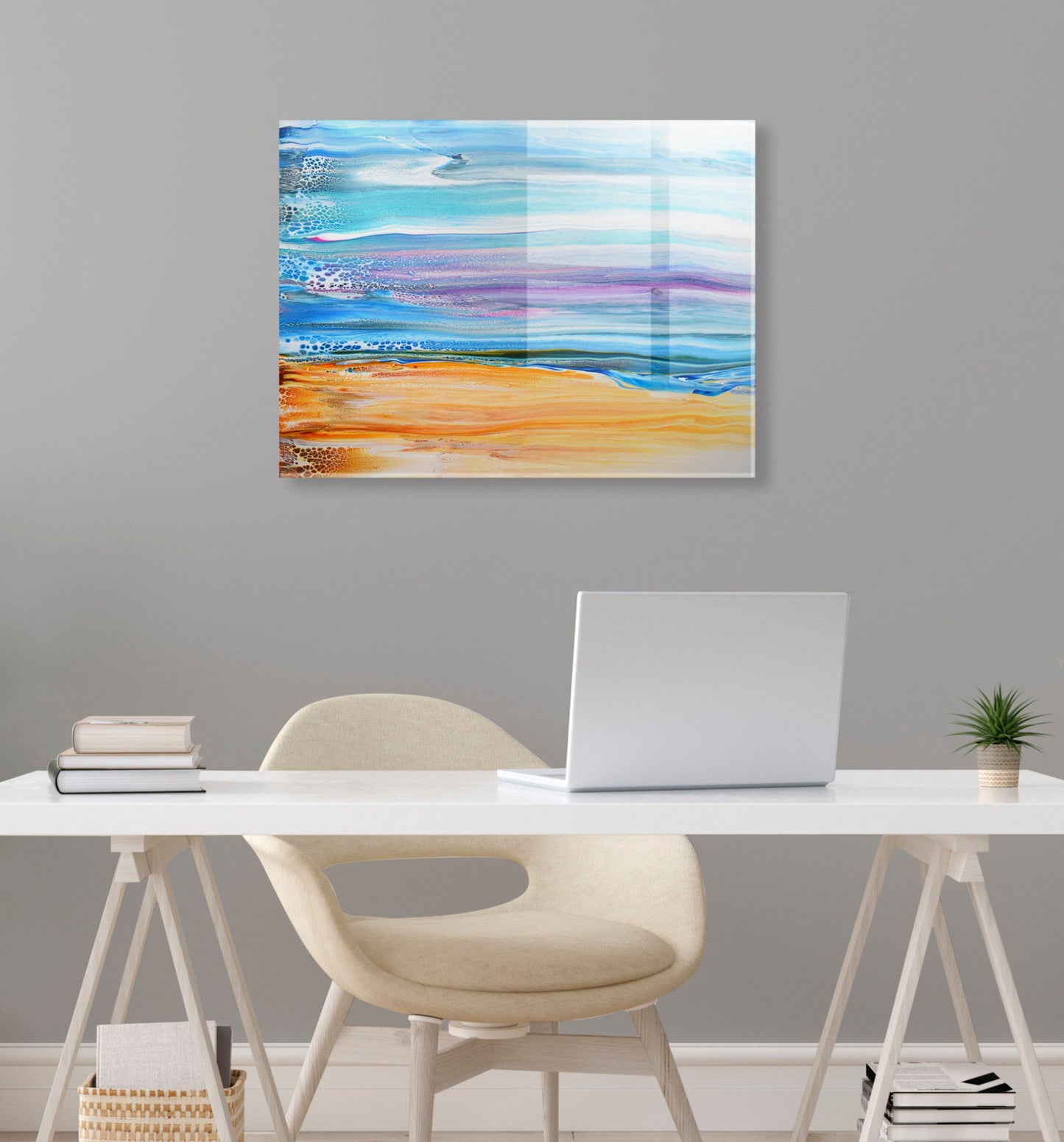 Sand and Surf Floating Acrylic Wall Art