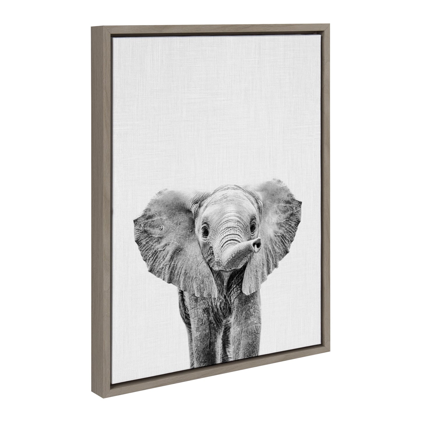 Sylvie Baby Elephant Framed Canvas by Simon Te