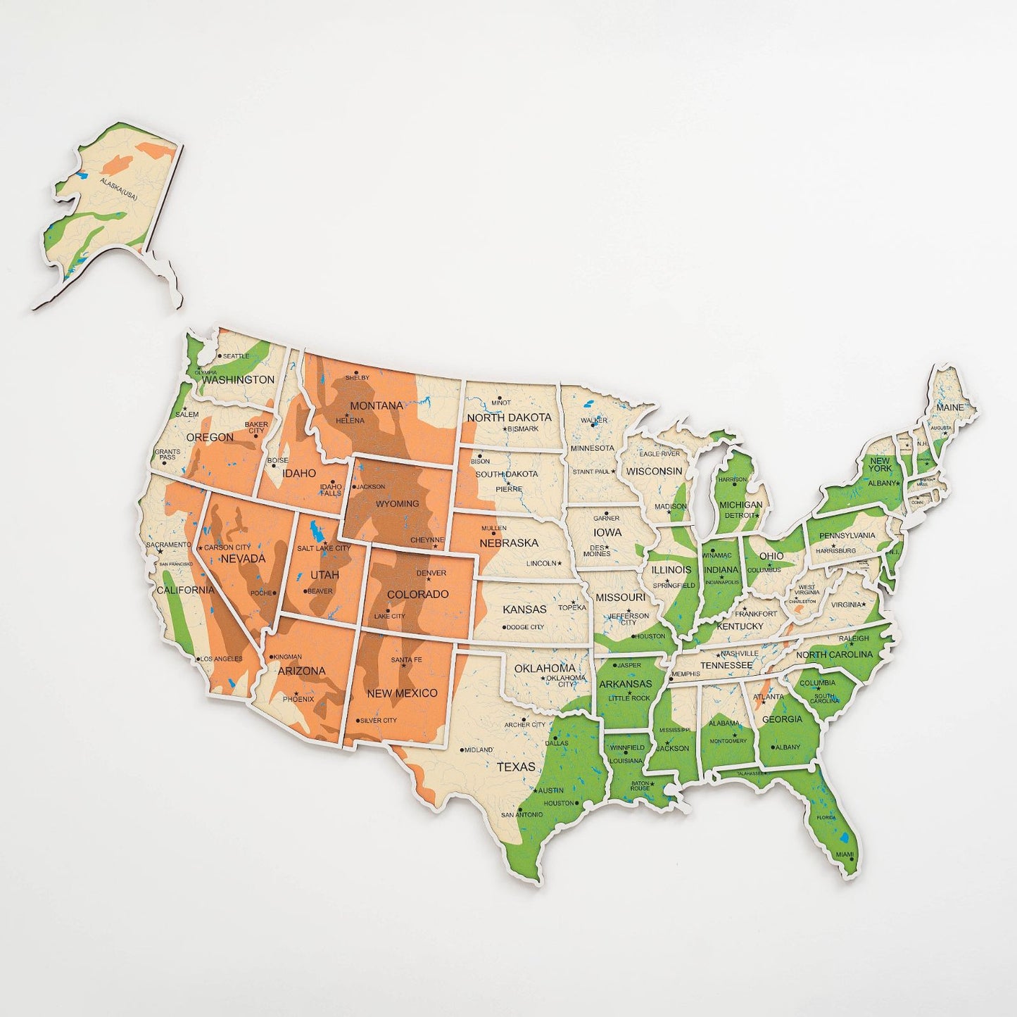 Wood USA Photo Map Wall Art