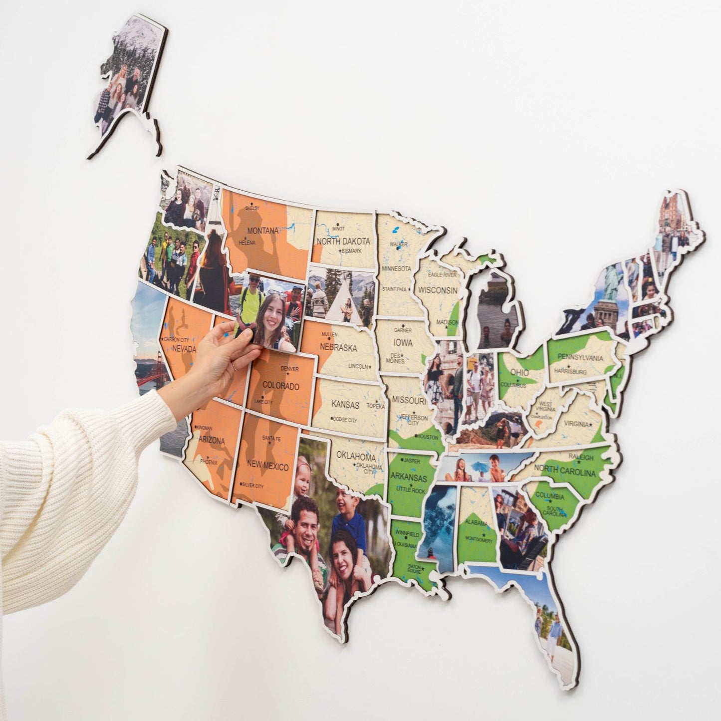 Wood USA Photo Map Wall Art