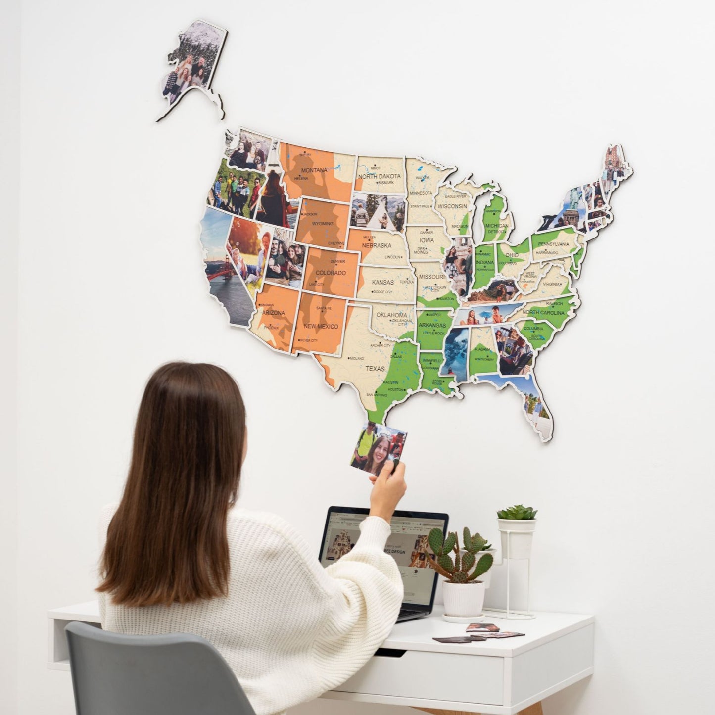 Wood USA Photo Map Wall Art