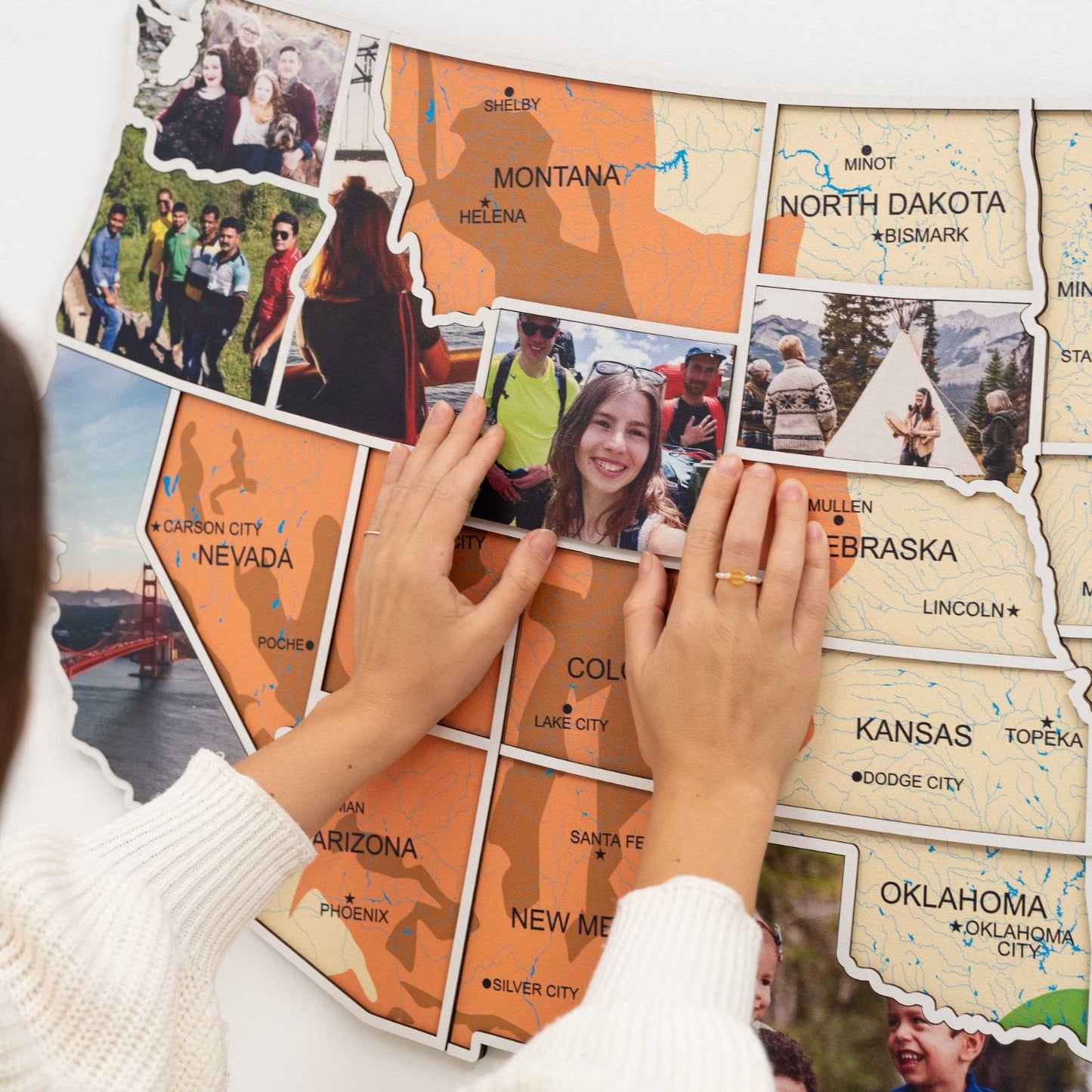 Wood USA Photo Map Wall Art