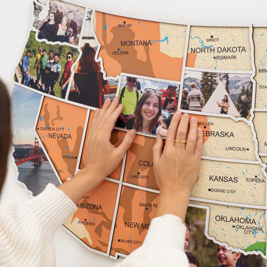 Wood USA Photo Map Wall Art