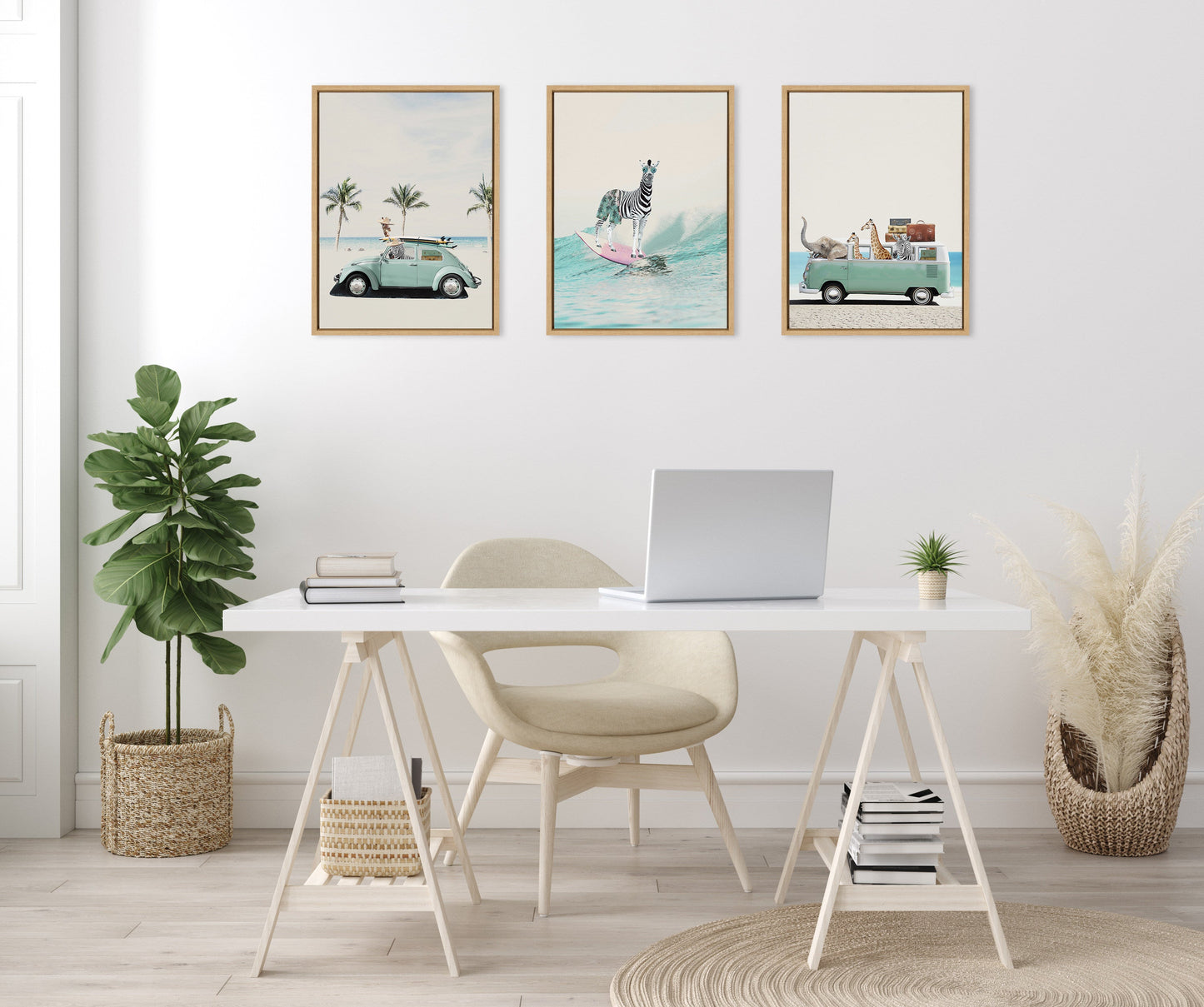 Summer Animal Adventures Canvas Wall Art