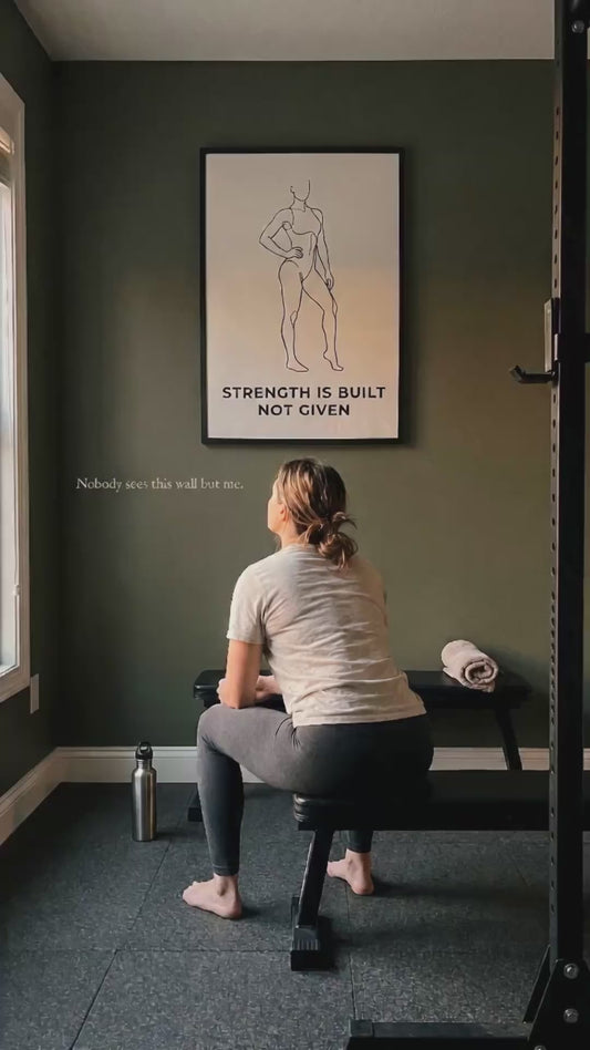 Single Line Drawing Wall Art - Strength Print