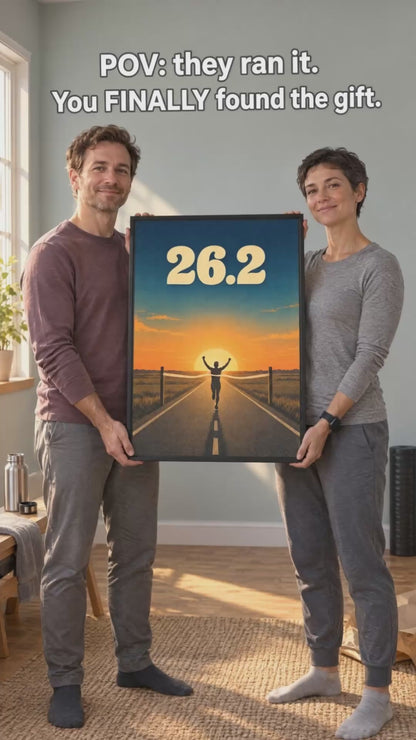 Marathon Finish Line Wall Art, 26.2 Runner Gift