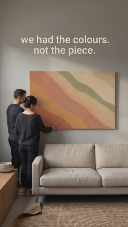 Earth Tone Abstract Canvas Wall Art - Terra Flow