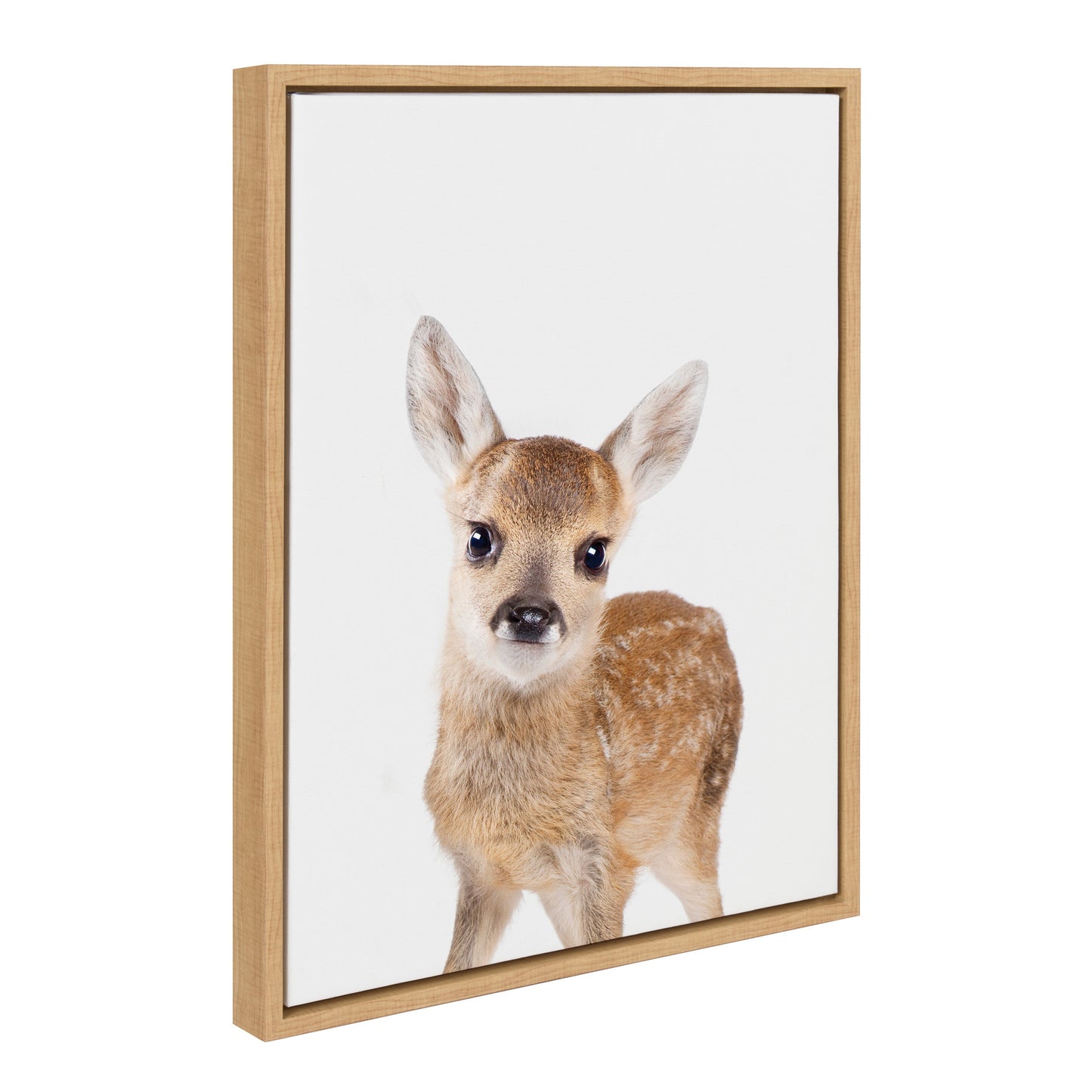 Deer Portrait Framed Canvas Wall Art, Woodland Nursery Decor