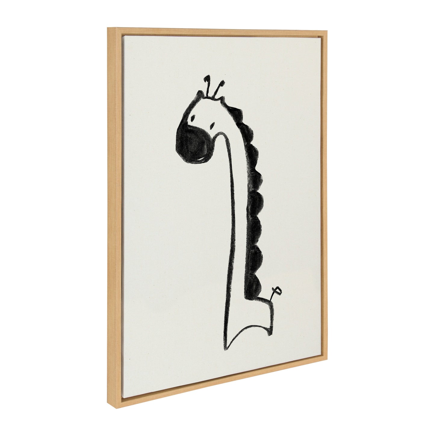 Giraffe, Lion and Elephant Black and White Canvas Set