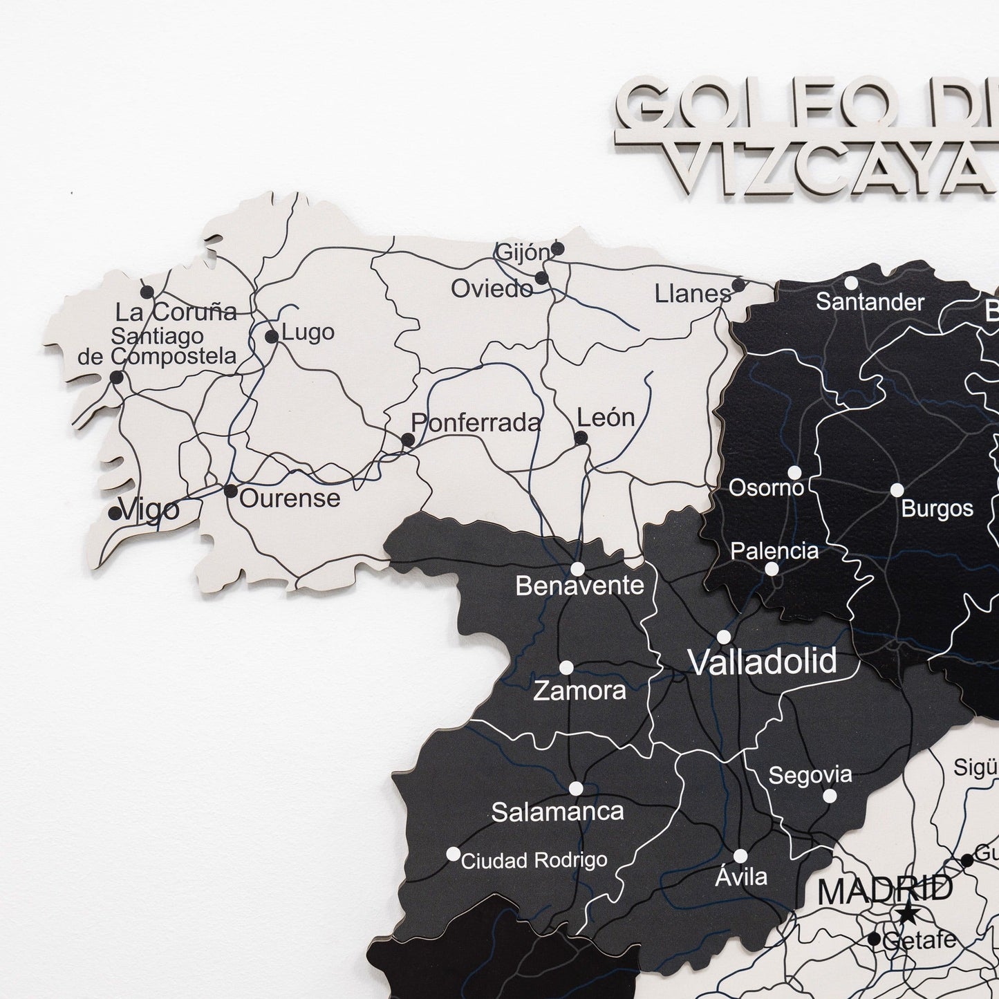 Wooden Spain Map Wall Art - Nordik
