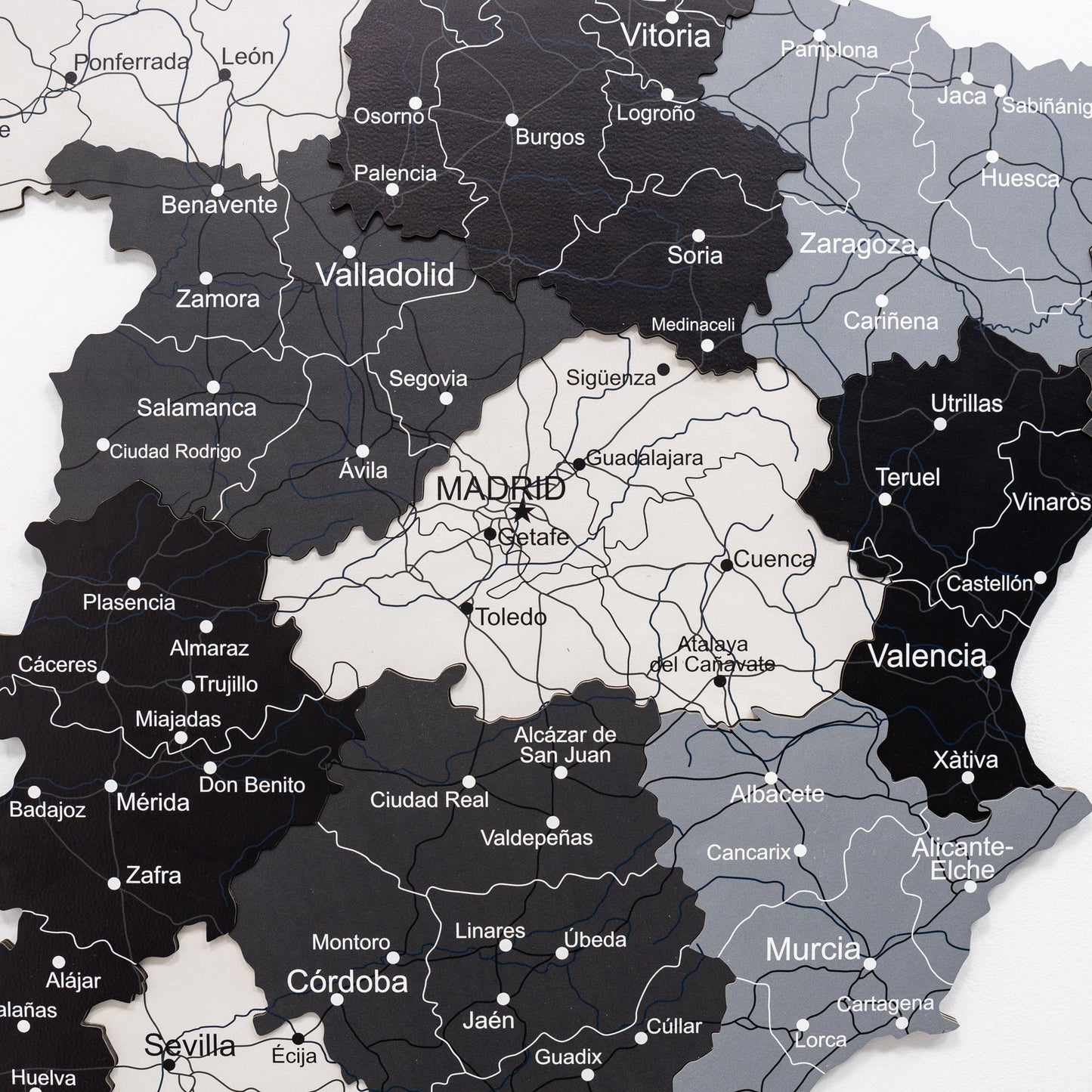 Wooden Spain Map Wall Art - Nordik