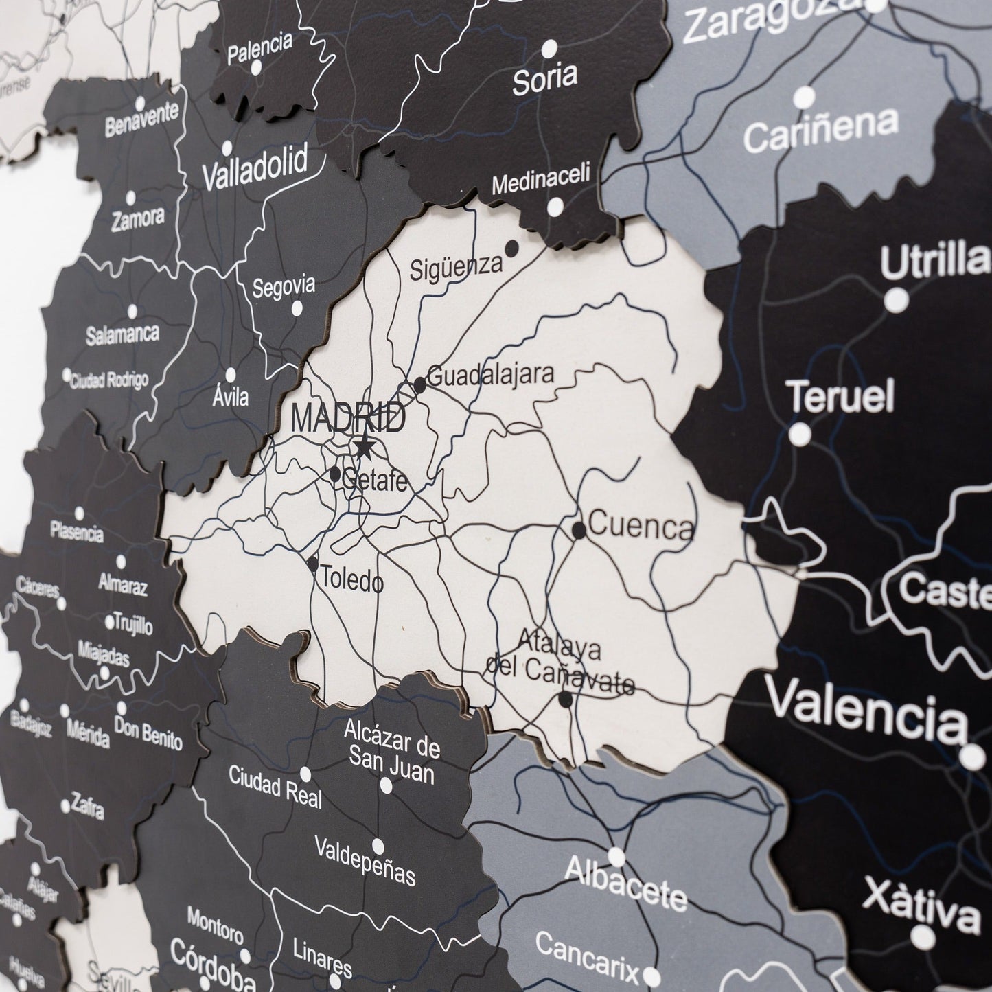 Wooden Spain Map Wall Art - Nordik