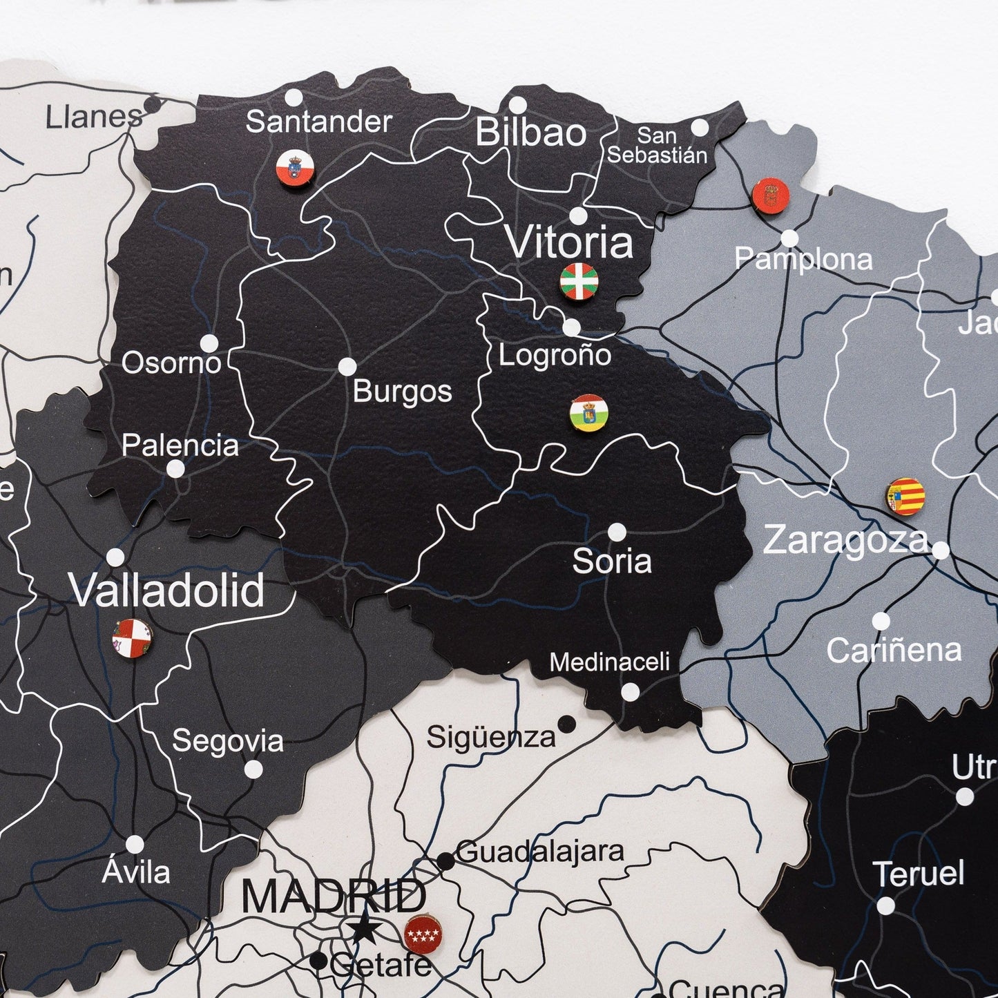 Wooden Spain Map Wall Art - Nordik