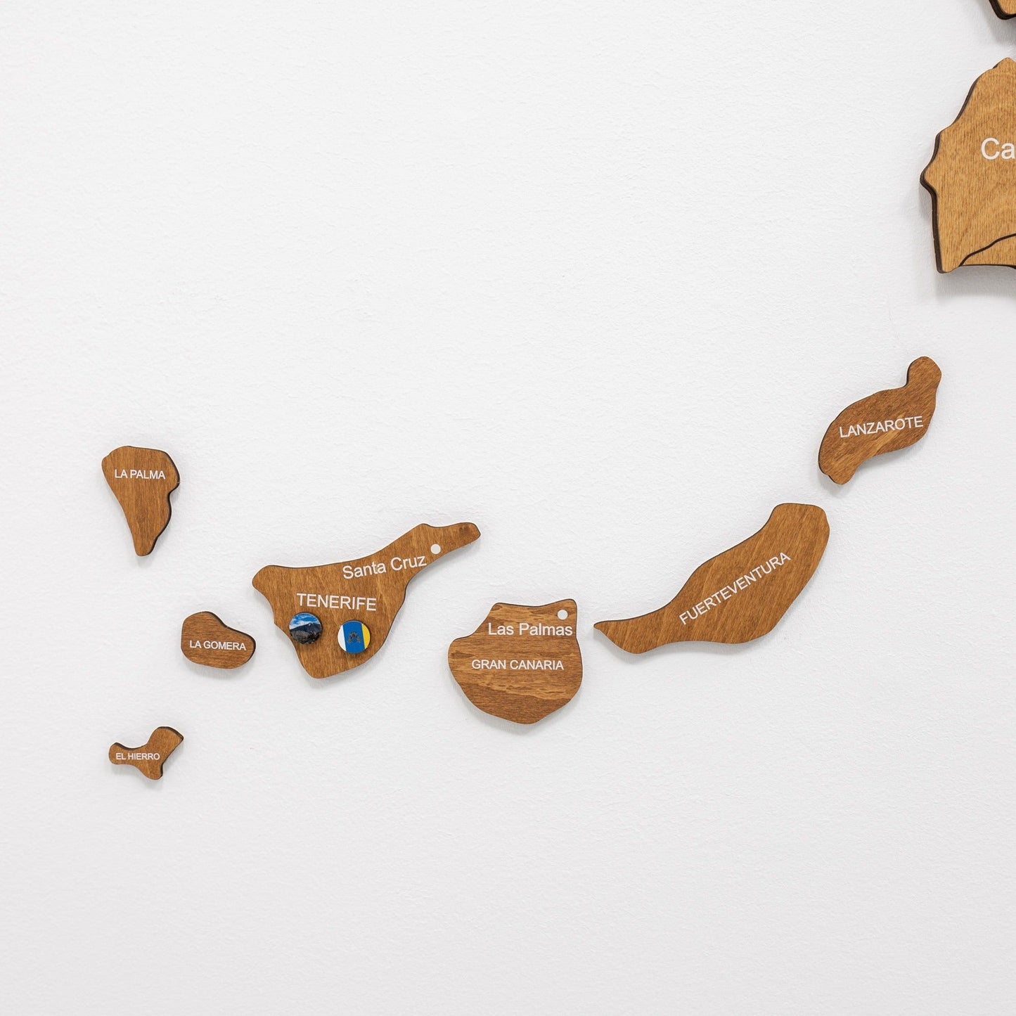 Wooden Map Of Spain Wall Art - Oak