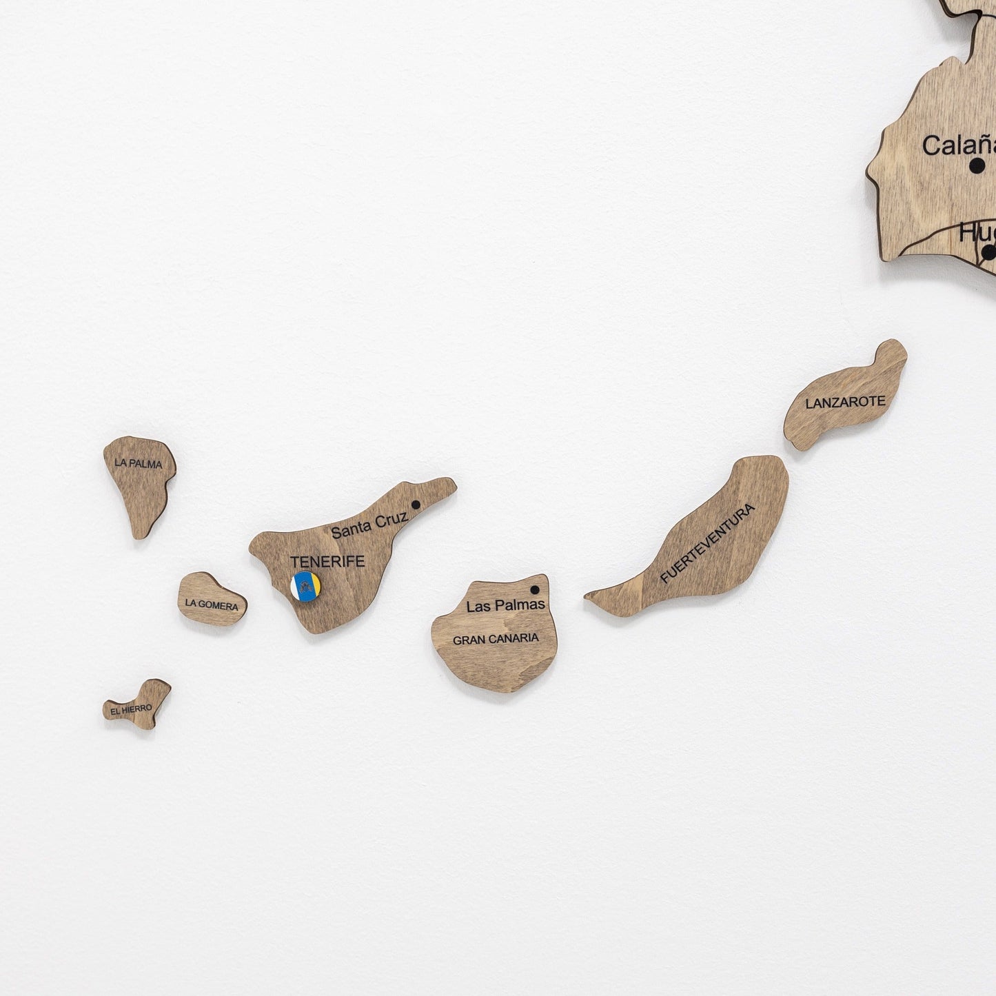 Wooden Map Of Spain Wall Art - Terra