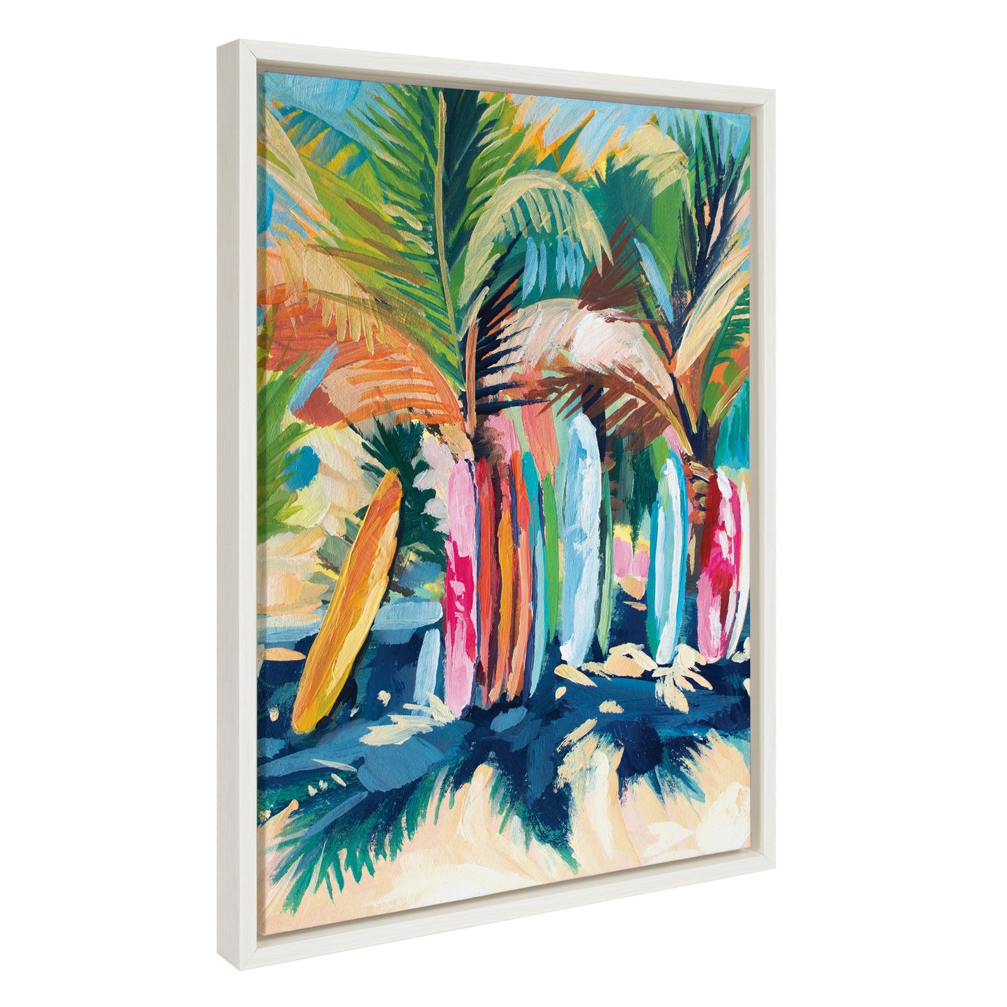 Surf and Sand Ocean Framed Canvas Wall Art