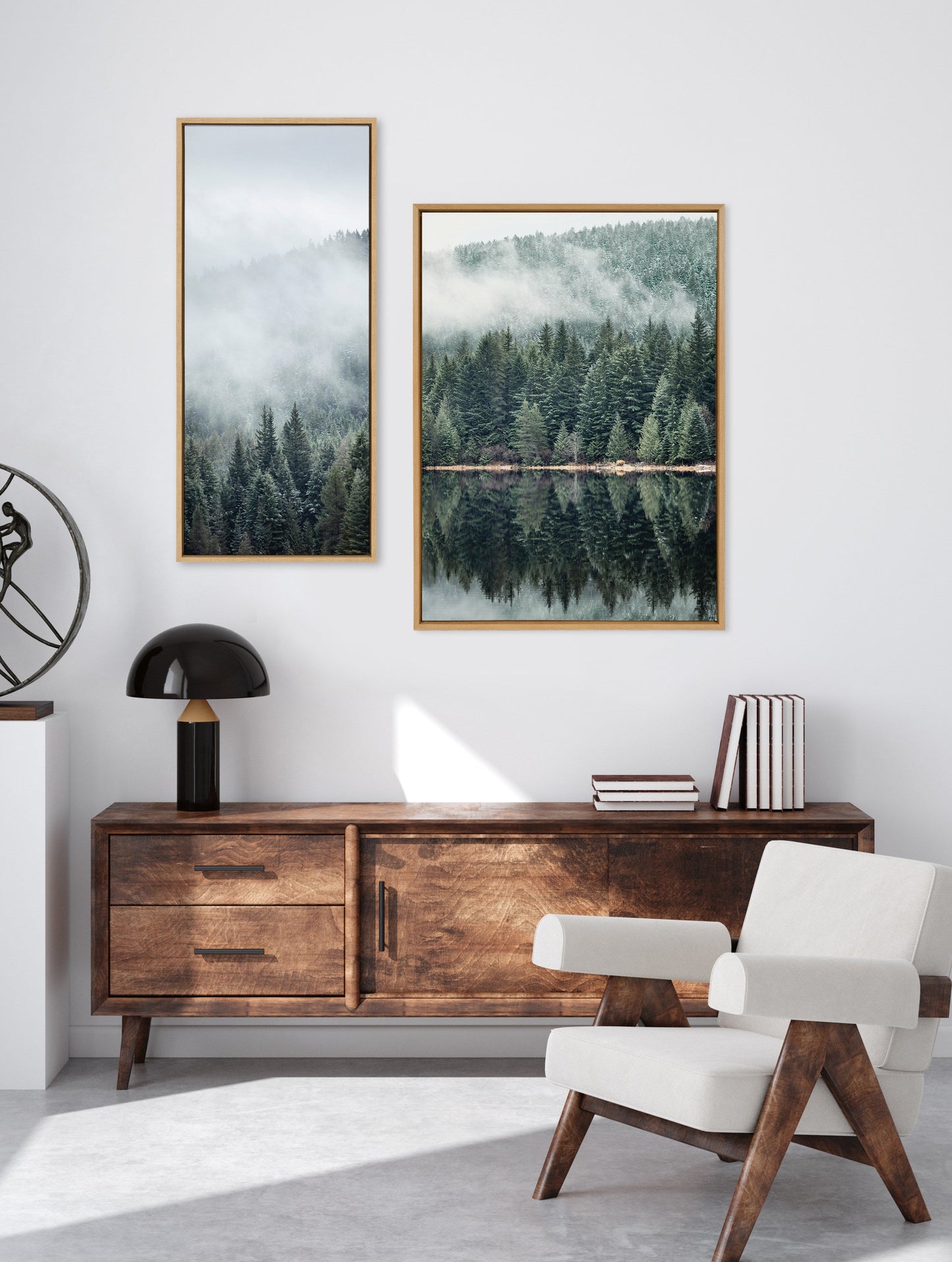 Misty Forest Framed Canvas Wall Art