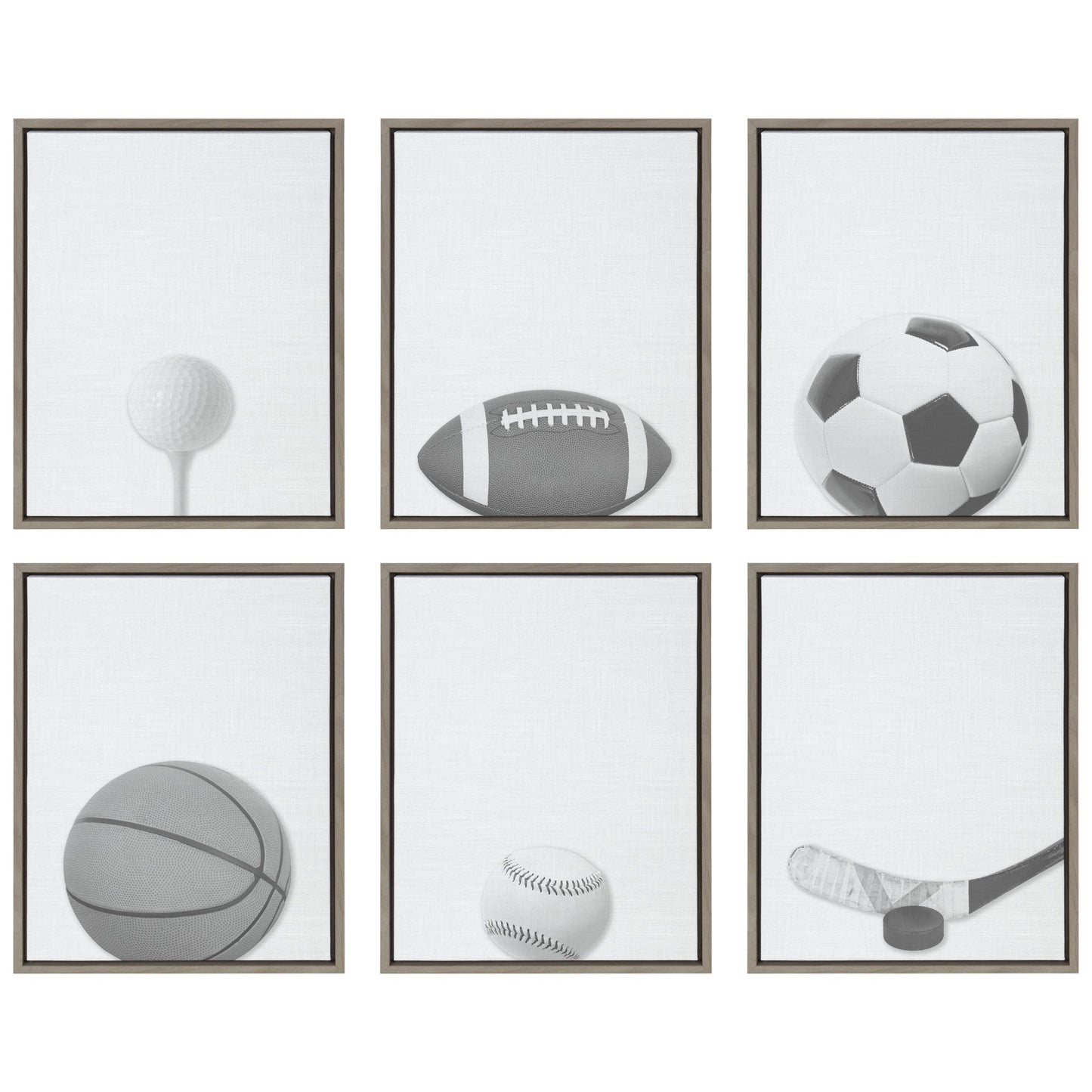 Vintage Soccer Ball Framed Canvas Wall Art
