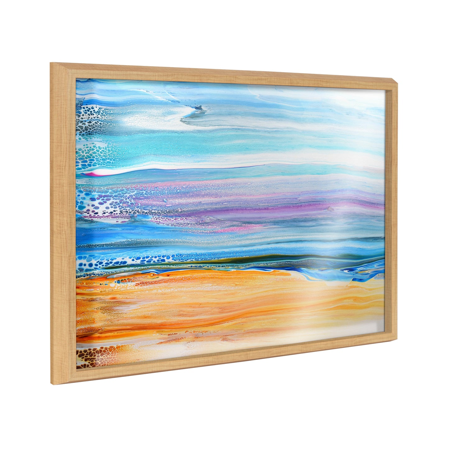 Sand and Surf Abstract Coastal Framed Wall Art