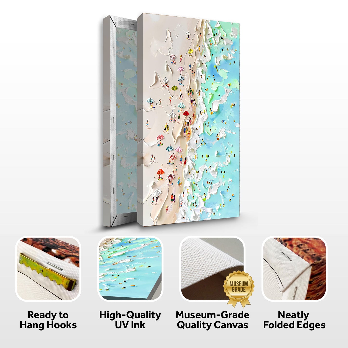 Beachfront Painting Coastal Canvas Wall Art