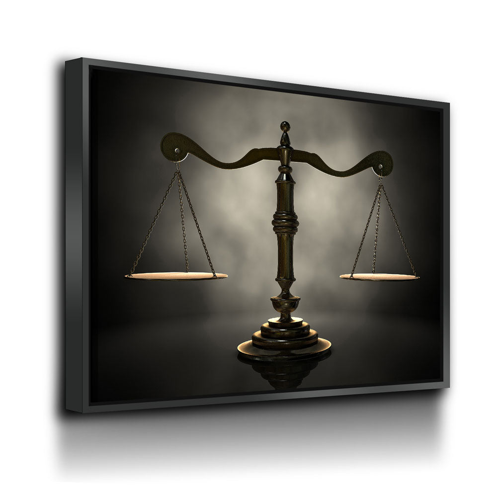 Scales Of Justice Attorney Office Canvas Wall Art