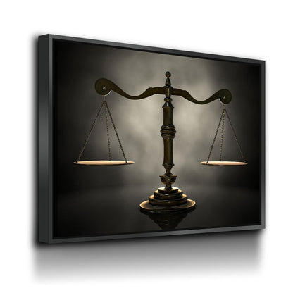 Scales Of Justice Attorney Office Canvas Wall Art
