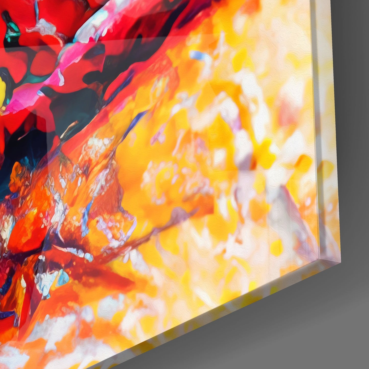 Lips Glass Wall Art