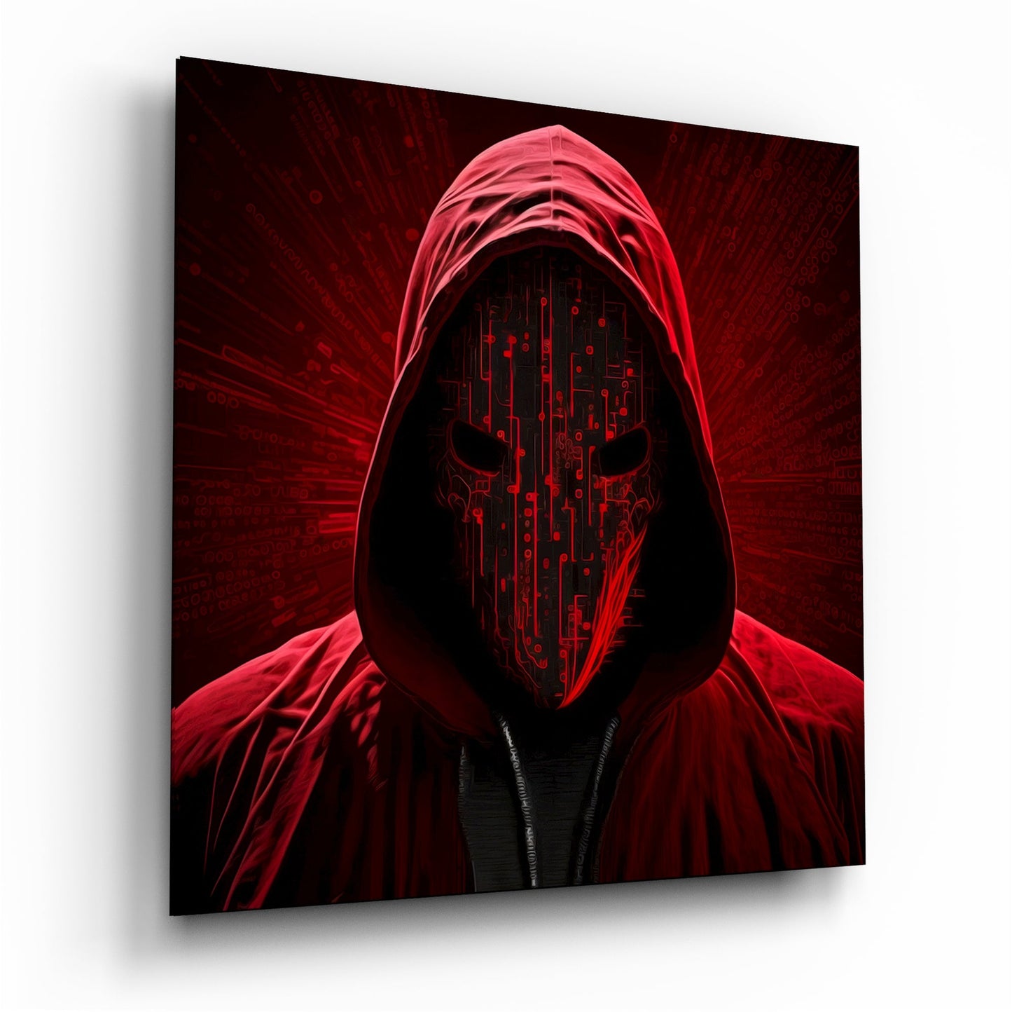 Faceless glass wall art figure design