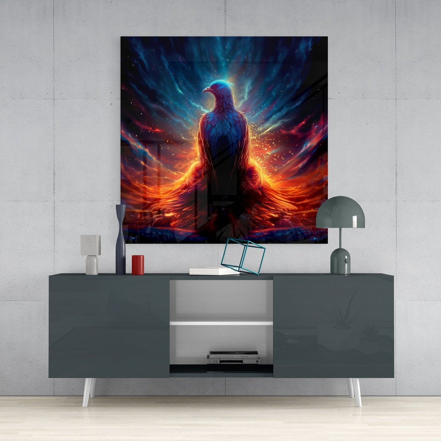 Phoenix Glass Wall Art