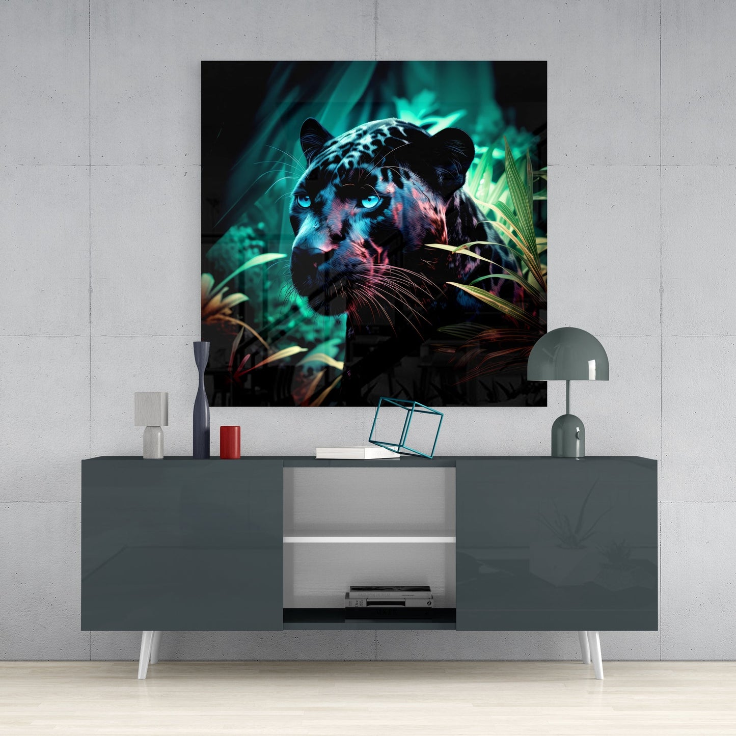 Panther Glass Wall Art