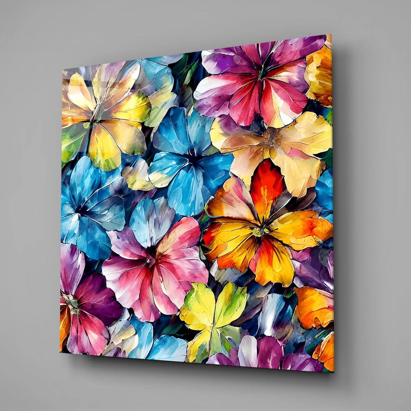 Flowers Glass Wall Art