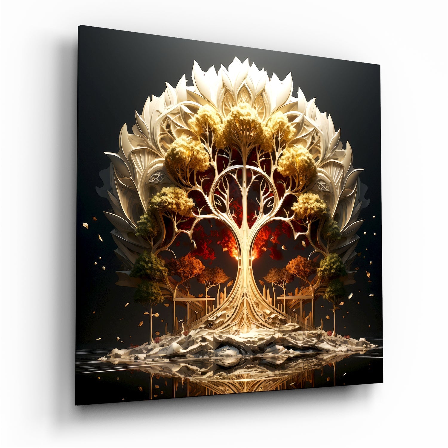 Tree of life glass wall art