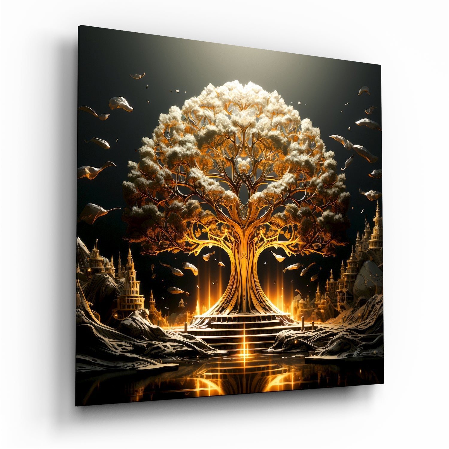 Tree of life glass wall art