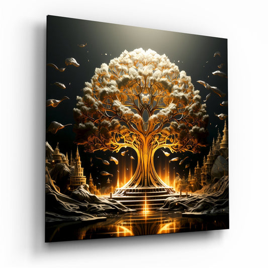 Tree of life glass wall art