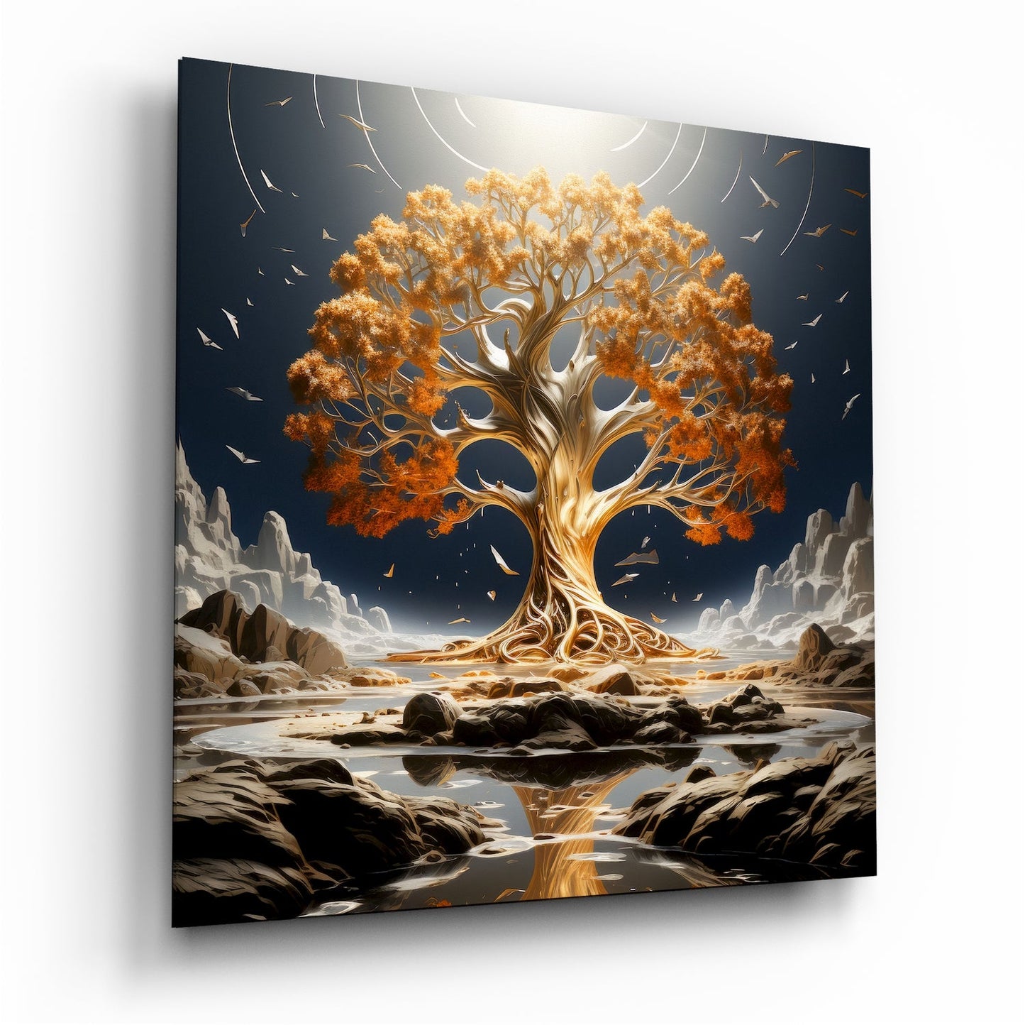Tree of life glass wall art
