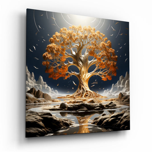 Tree of life glass wall art
