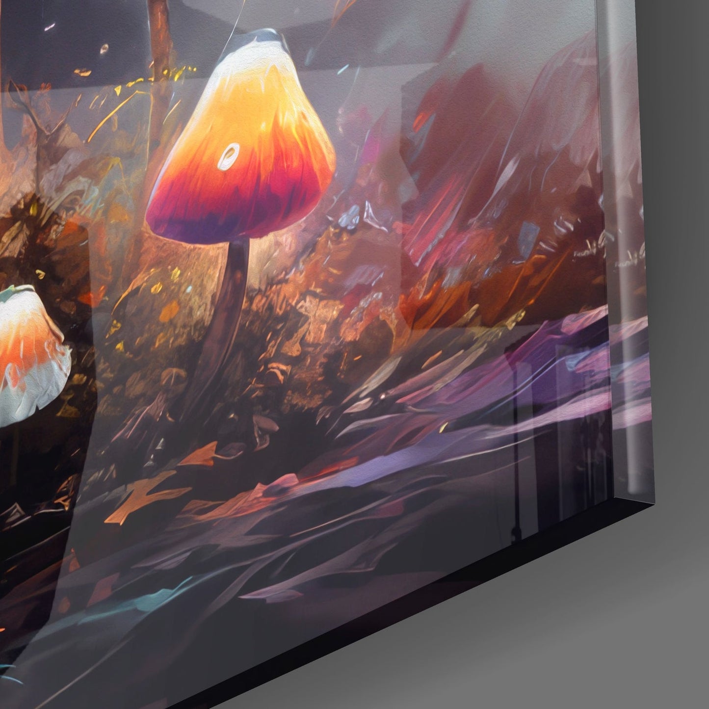 Mushroom Glass Wall Art